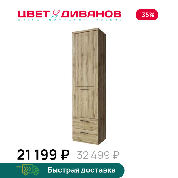 Шкаф одностворчатый с ящиками Альтеро New 1D2S